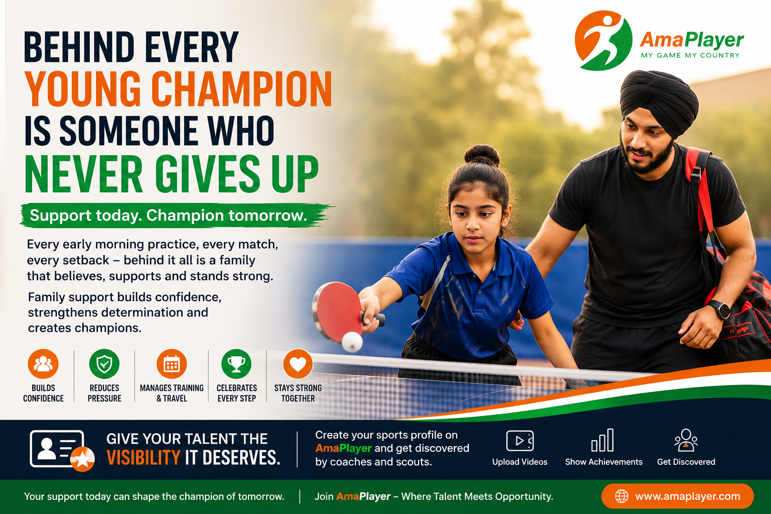 Behind Every Young Champion Is Someone Who Never Gives Up